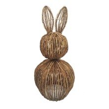 Natural rattan hand-woven rabbit pumpkin Easter basket pastoral fun