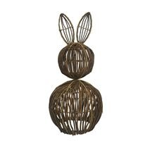 Natural rattan hand-woven rabbit pumpkin Easter basket pastoral fun