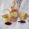 Mini bamboo woven extra small hand basket, pure handmade dried flower universal storage basket