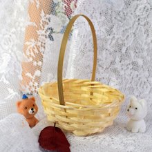 Mini bamboo woven extra small hand basket, pure handmade dried flower universal storage basket