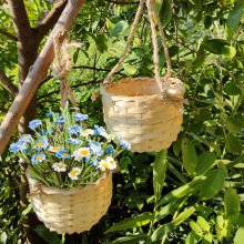O1CN01Kl146129qYLtqIXJh_!!982378119-0-cib.jpg_b Woven hand basket, flower arrangement basket, fruit storage basket, pastoral style home hanging basket