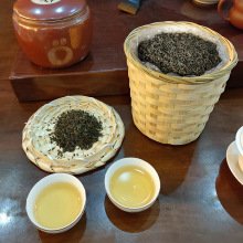 Bamboo tea basket round bamboo basket with lid gift basket