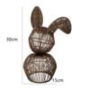 Natural rattan hand-woven rabbit pumpkin Easter basket pastoral fun
