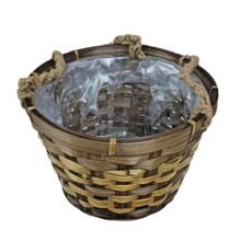 O1CN01VblohL29qYSJUTzb8_!!982378119-0-cib.jpg_b Handmade bamboo woven jacquard basket Retro style home hanging basket