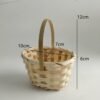 Mini bamboo woven extra small hand basket, pure handmade dried flower universal storage basket
