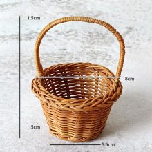 O1CN01aLZlcF29qYQ8DTB9F_!!982378119-0-cib.jpg_b Basket mini basket imitation rattan woven basket plastic imitation rattan wall-mounted basket balcony living room flower basket hand basket