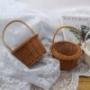 O1CN01cW0nDi29qYQ3SmsAS_!!982378119-0-cib.jpg_b Basket mini basket imitation rattan woven basket plastic imitation rattan wall-mounted basket balcony living room flower basket hand basket