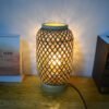 O1CN01dtVDFs1Bs2lsg32J0_!!0-0-cib.jpg_b Handmade two-color bamboo woven new Chinese antique lamp bedroom desk bedside table lamp lighting fixture reading table lamp
