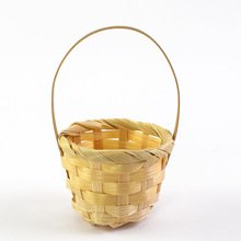 Mini bamboo woven extra small hand basket, pure handmade dried flower universal storage basket