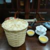 Bamboo tea basket round bamboo basket with lid gift basket