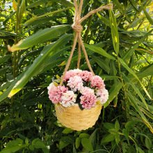 O1CN01rp08Vn29qYLoMb79i_!!982378119-0-cib.jpg_b Woven hand basket, flower arrangement basket, fruit storage basket, pastoral style home hanging basket