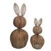 Natural rattan hand-woven rabbit pumpkin Easter basket pastoral fun